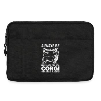 Expressions de cardigan corgi gallois Cadeau drôle de corgi - Sacoche pour ordinateur portable 13 pouces - noir - Devant