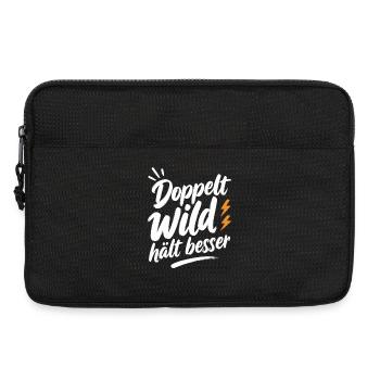 Doppelt Wild hält besser – Spruch für Paare - Laptoptasche 13" - Schwarz - Vorne