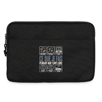 Géologue Cadeau humour personnalisé - Sacoche pour ordinateur portable 13 pouces - noir - Devant