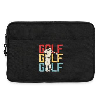 Retro Golf – départ passionné - Sacoche pour ordinateur portable 13 pouces - noir - Devant
