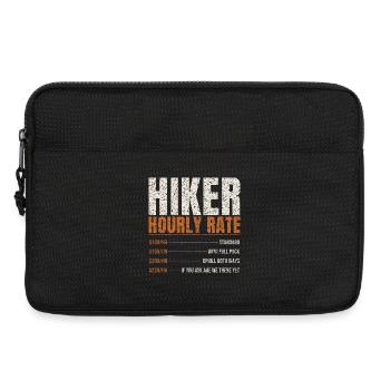 Tarif horaire de randonneur drôle - Sacoche pour ordinateur portable 13 pouces - noir - Devant