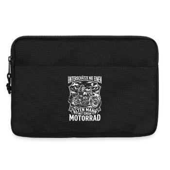 Unterschätze nie einen alten Mann mit Motorrad - Laptoptasche 13" - Schwarz - Vorne