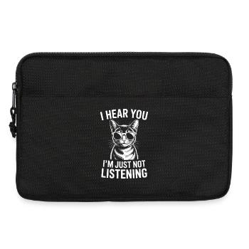Paroles du chat abyssin cadeau du chat abyssin - Sacoche pour ordinateur portable 13 pouces - noir - Devant