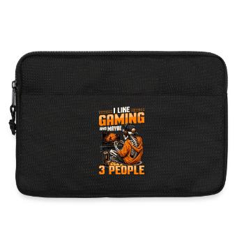 Jeu de Skeleton Gaming Halloween - Sacoche pour ordinateur portable 13 pouces - noir - Devant