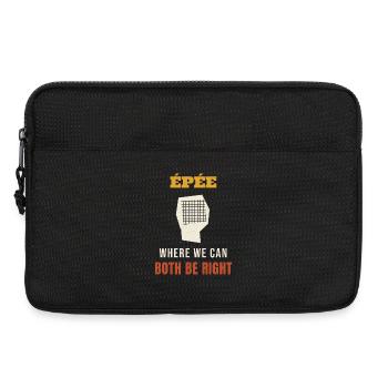 Fencing Epee Where We Can Both Be Right Funny Fenc - Laptoptasche 13" - Schwarz - Vorne