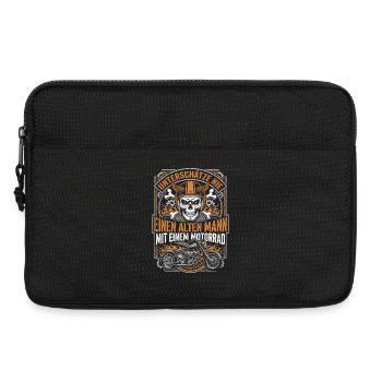 Unterschätze nie einen alten Mann mit Motorrad - Laptoptasche 13" - Schwarz - Vorne