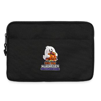 Geist Nur Wegen Der Snacks Hier Halloween Spruch - Laptoptasche 13" - Schwarz - Vorne