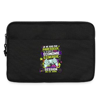 Gamer En Mode Économie D'Énergie - Humour games - Sacoche pour ordinateur portable 13 pouces - noir - Devant