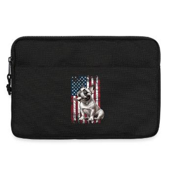 Bouledogue français US Französische Bulldogge - Sacoche pour ordinateur portable 13 pouces - noir - Devant