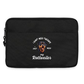 Chien de thérapie Rottweiler - Sacoche pour ordinateur portable 13 pouces - noir - Devant