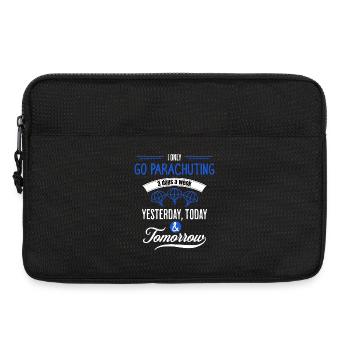 Citation drôle sur le parachutisme - Sacoche pour ordinateur portable 13 pouces - noir - Devant