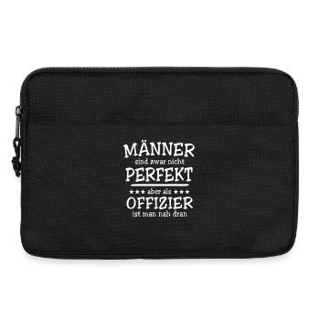 Offizier Männer - Laptoptasche 13" - Schwarz - Vorne