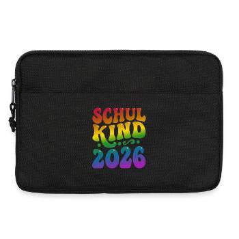 Écolier 2026 | Style arc-en-ciel | Inscription scolaire - Sacoche pour ordinateur portable 13 pouces - noir - Devant