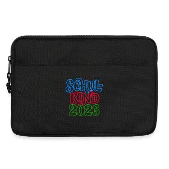 Écolier 2026 | Optique néon | Inscription scolaire - Sacoche pour ordinateur portable 13 pouces - noir - Devant