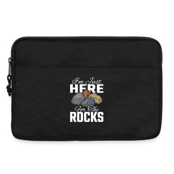 Stone Collector Gift Just Here For The Rocks - Laptop bag 13" - black - Front