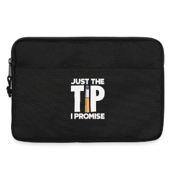 Just The Tip Lustiger Billardspieler Pool Queue - Laptoptasche 13" - Schwarz - Vorne