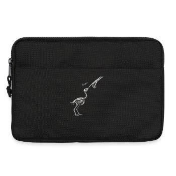 Funny skeleton chicken giving a hand kiss  - Laptoptasche 13" - Schwarz - Vorne