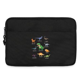 Dinosaurier Arten Urzeit Dinos Kinder Geschenk - Laptoptasche 13" - Schwarz - Vorne