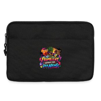 Promillent genug für den Abend Party Spruch - Laptoptasche 13" - Schwarz - Vorne