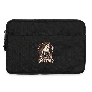 Death Metal Einhorn – Heavy Metal Regenbogen - Laptoptasche 13" - Schwarz - Vorne