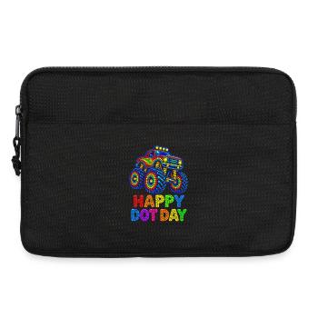 Happy Dot Day Monster Truck - Laptoptasche 13" - Schwarz - Vorne