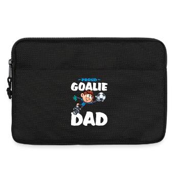 Proud Goalie Dad Stolzer Torwart Papa Fußball - Laptoptasche 13" - Schwarz - Vorne