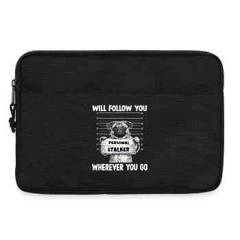 Originelles Geschenk für Mops Halter und Hunde Fan - Laptoptasche 13" - Schwarz - Vorne