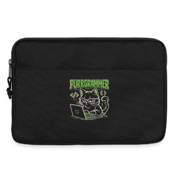 Purrgrammer – Programmierer Katze Coding Humor - Laptoptasche 13" - Schwarz - Vorne