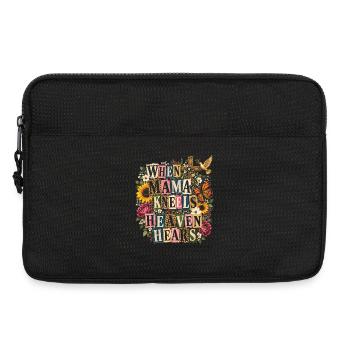 Wenn Mama kniet, hört der Himmel christliche Mama Floral - Laptoptasche 13" - Schwarz - Vorne