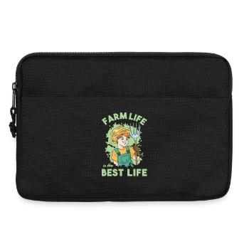 Farm Life Is The Best Life Bauernhof Dorfkind - Laptoptasche 13" - Schwarz - Vorne