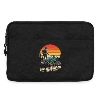 Programmierer Humor exe Echse ausführen - Laptoptasche 13" - Schwarz - Vorne