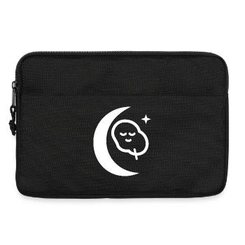 Mondbeschienener Schlafmond-Symbol - Laptoptasche 13" - Schwarz - Vorne
