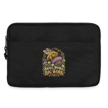 Kleine Flügel Großes Werk - Laptoptasche 13" - Schwarz - Vorne