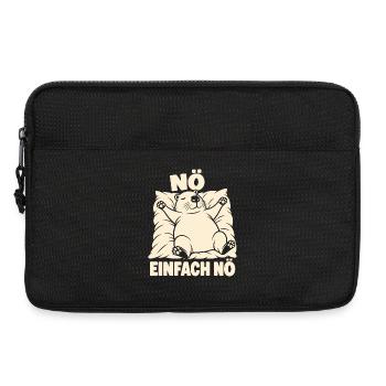 Nö, einfach nö – Schlafendes Capybara - Laptoptasche 13" - Schwarz - Vorne