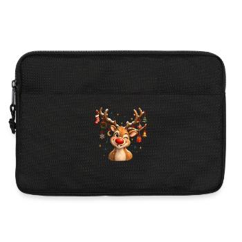 Vintage Christmas Reindeer, Cute Retro Reindeer - Laptoptasche 13" - Schwarz - Vorne