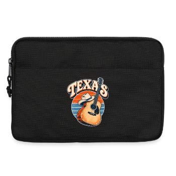 Texas Retro Gitarre & Cowboy Hut - Laptoptasche 13" - Schwarz - Vorne