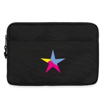 ETOILE. ETOILES. STAR. FÊTE. ANNIVERSAIRE. NOËL - Sacoche pour ordinateur portable 13 pouces - noir - Devant