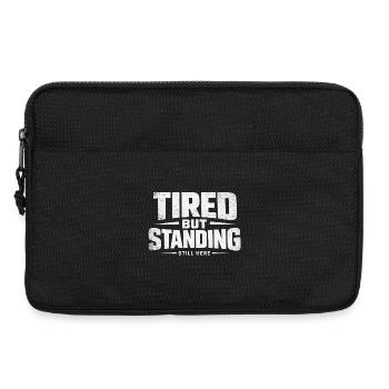 TIRED BUT STANDING – Streetwear - Laptoptasche 13" - Schwarz - Vorne