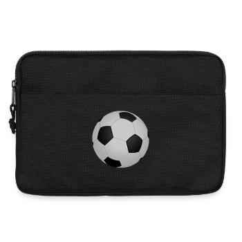 Motif de football noir et blanc - Sacoche pour ordinateur portable 13 pouces - noir - Devant