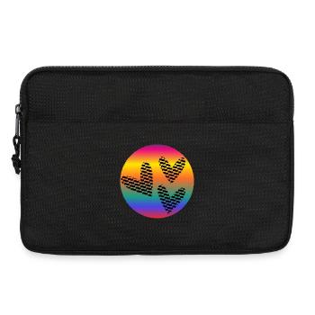 CŒUR. CŒURS. SAINT VALENTIN. LOVE. AMOUR. COUPLE. - Sacoche pour ordinateur portable 13 pouces - noir - Devant