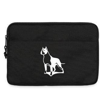 A pit bull that protects its territory - Laptop bag 13" - black - Front