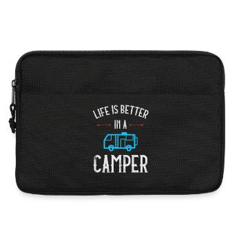 Das Leben ist besser in einem Camper - Laptoptasche 13" - Schwarz - Vorne