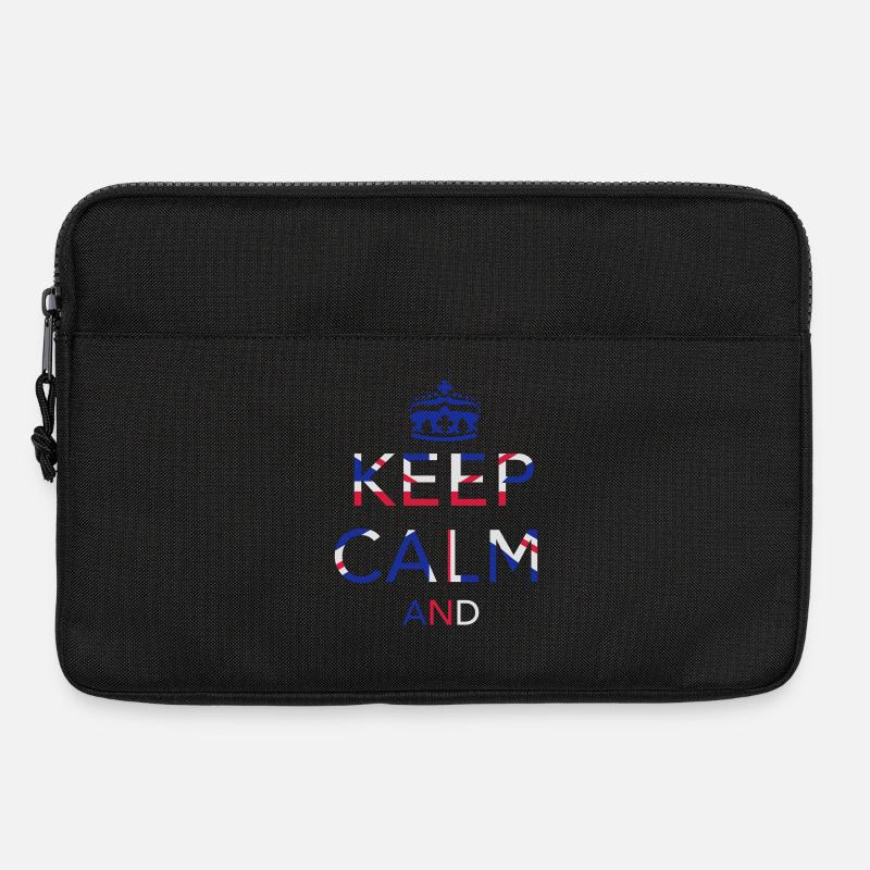 Keep calm... Union Jack - Laptoptasche 13" - Schwarz
