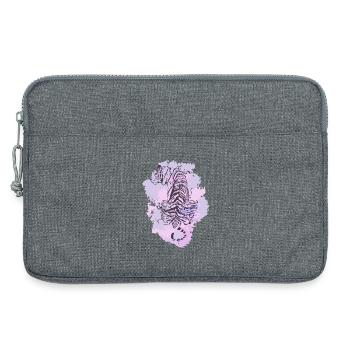 Tiger purple - Laptop bag 13" - heather grey - Front