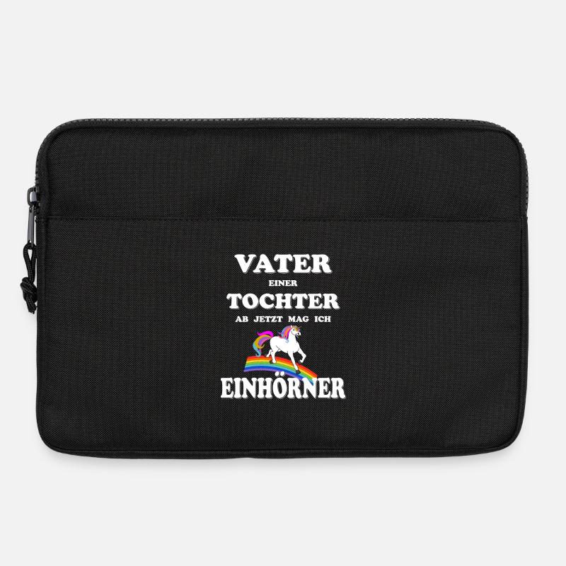 Vater Tochter Einhorn Geschenk Geburt Schwanger - Laptoptasche 13" - Schwarz