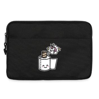 Never grow up - Unicorn toilet paper - Laptop bag 13" - black - Front