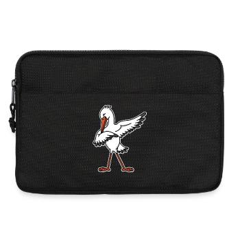Dab dabbing stork pregnancy announcement - Laptop bag 13" - black - Front