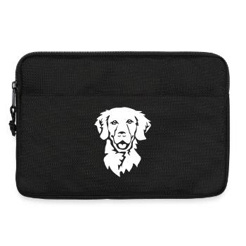 Golden Retriever Head "Black Edition" - Laptop bag 13" - black - Front
