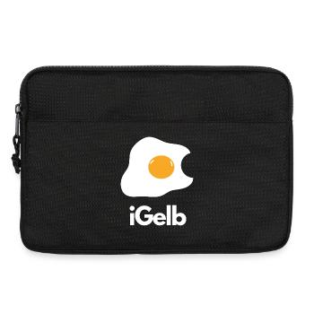 iGelb Eiertraum Frühstücksmotiv - Laptoptasche 13" - Schwarz - Vorne