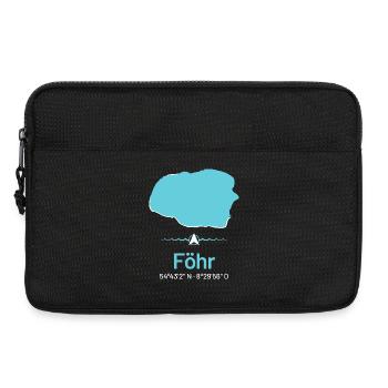 Föhr | Design-Landkarte - Laptoptasche 13" - Schwarz - Vorne